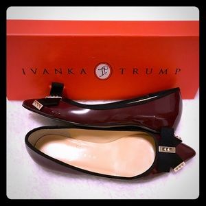 Ivanka Trump. Maroon Patent Ballet Flats. Size 6